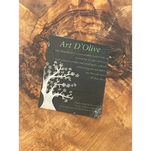 1990s 1990s Burl Wood, Olive and Wormy Elm Bowl and Dish, a Pair For Sale - Image 5 of 10