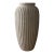 Large Sculptural Ribbed Ceramic Vase For Sale