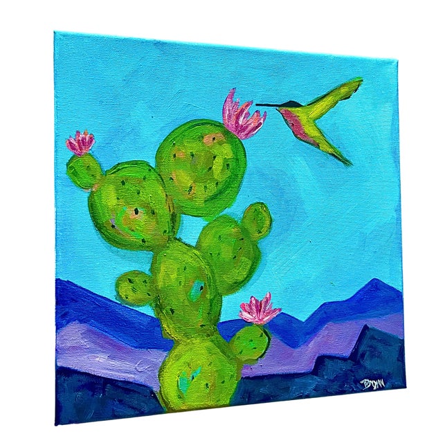 Contemporary Hummingbird Painting by Bryan Bomershine For Sale - Image 3 of 4