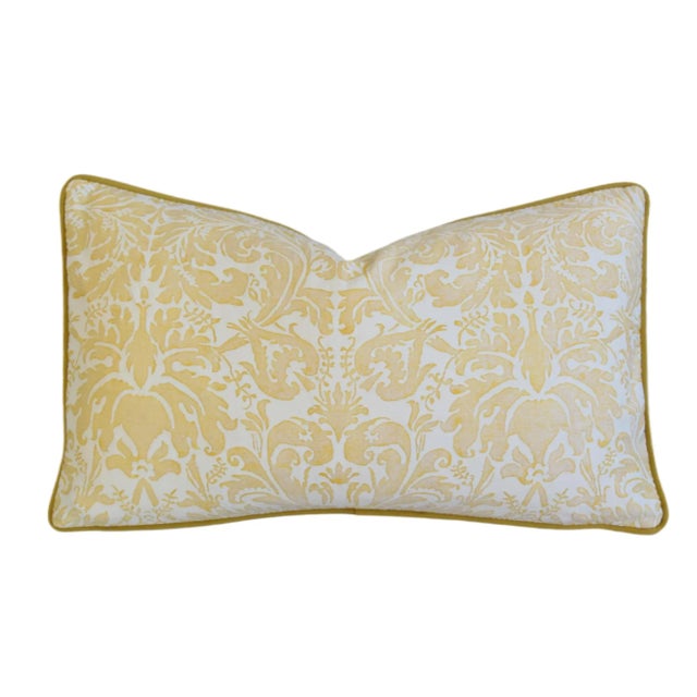 French Provincial Mariano Fortuny Sevres Italian Feather/Down Pillow 24" X 13" For Sale - Image 3 of 7