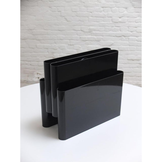Black Magazine Holder by Giotto Stoppino for Kartell, 1970s For Sale - Image 10 of 10