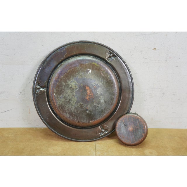 Antique Roycroft Art Nouveau Trilium Craft Hammered Copper Smoking Set Tray For Sale - Image 11 of 15