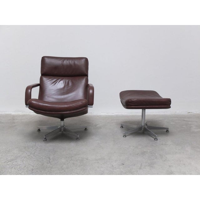 Set of F141 Lounge Chair with Ottoman by Geoffrey Harcourt for Artifort, 1972 For Sale - Image 5 of 18