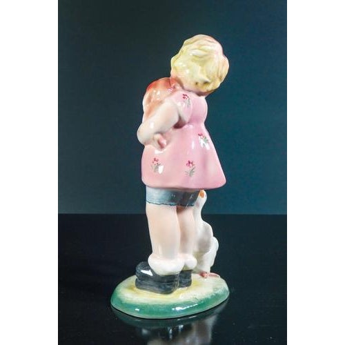 Girl with Puppy and Goose Figurine For Sale - Image 6 of 18