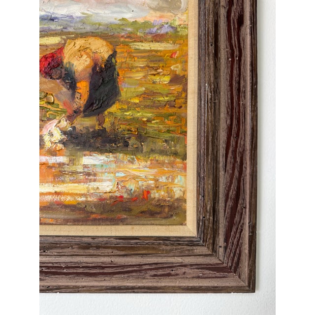 1960's Vintage Alessandro Impressionist Abstract Oil on Masonite Painting – Framed For Sale - Image 9 of 10