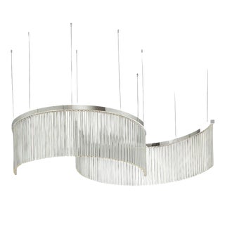 Collection Venere Chandelier in Metal and Crystal by Jago For Sale