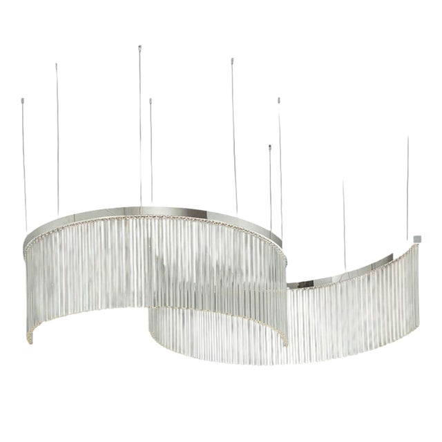 Collection Venere Chandelier in Metal and Crystal by Jago For Sale