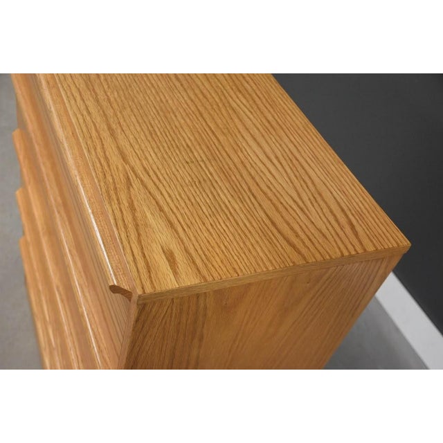 1980s Modern Oak Tall Dresser For Sale In Boston - Image 6 of 9