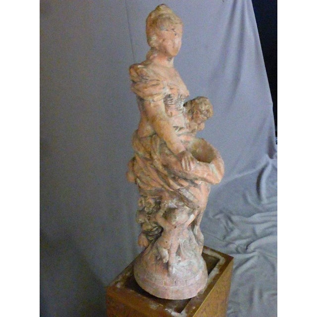Brown Vintage Terra Cotta Terracotta Sculpture For Sale - Image 8 of 8