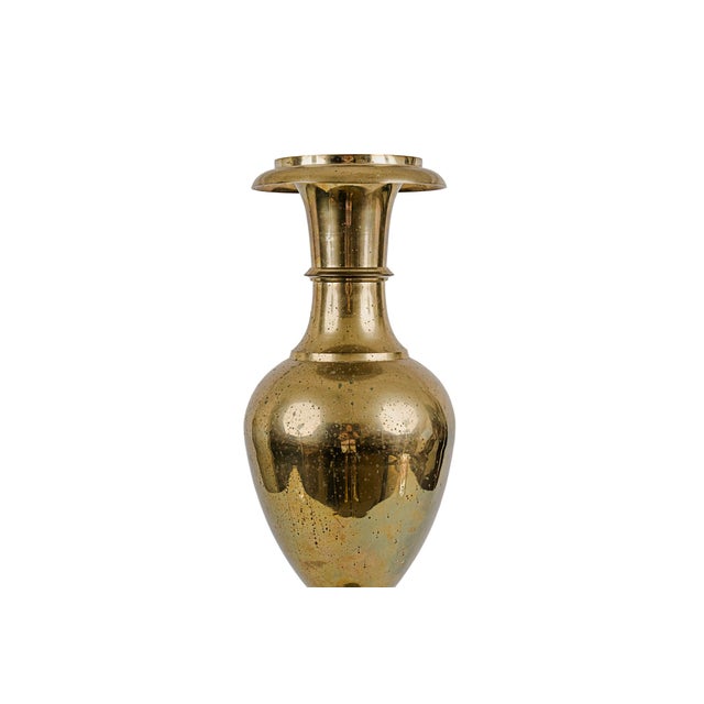 24" Vintage Mid-Century Modern Brass Vase. Manufactured in India between the 1950s and 1980s. Used as a statement piece on...
