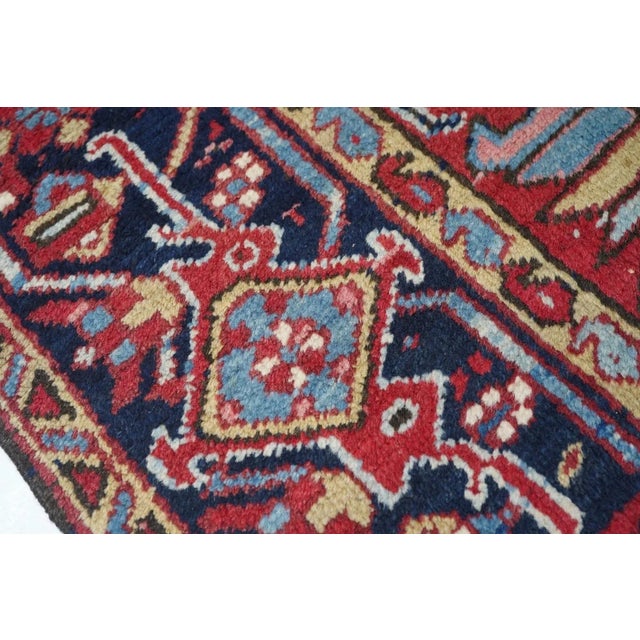 19th Century Vintage Heriz Rug 6'5'' x 8'3'' For Sale - Image 5 of 11