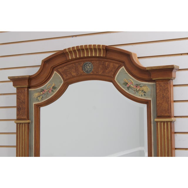 Neoclassical Drexel Heritage Neoclassical Trumeau Wall Mirror For Sale - Image 3 of 14