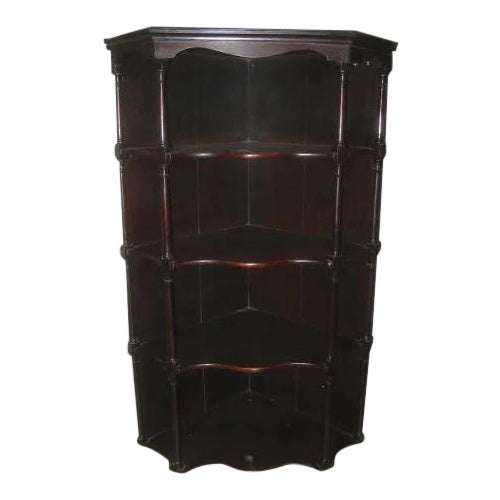 English Mahogany Open Shelves Corner Chairish