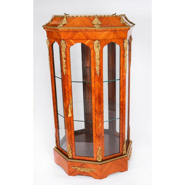 Copper Antique Octagonal Display Cabinet Jardiniere, 1920s For Sale - Image 8 of 16