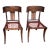 Modern Walnut Klismos Style Chairs - A Pair For Sale