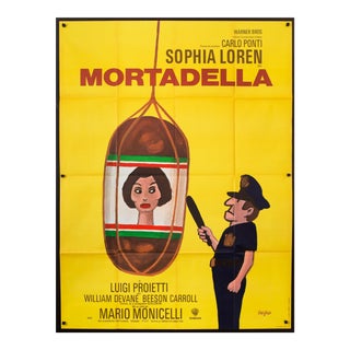 Vintage 1972 French Sophia Loren "Mortadella" Film Poster For Sale