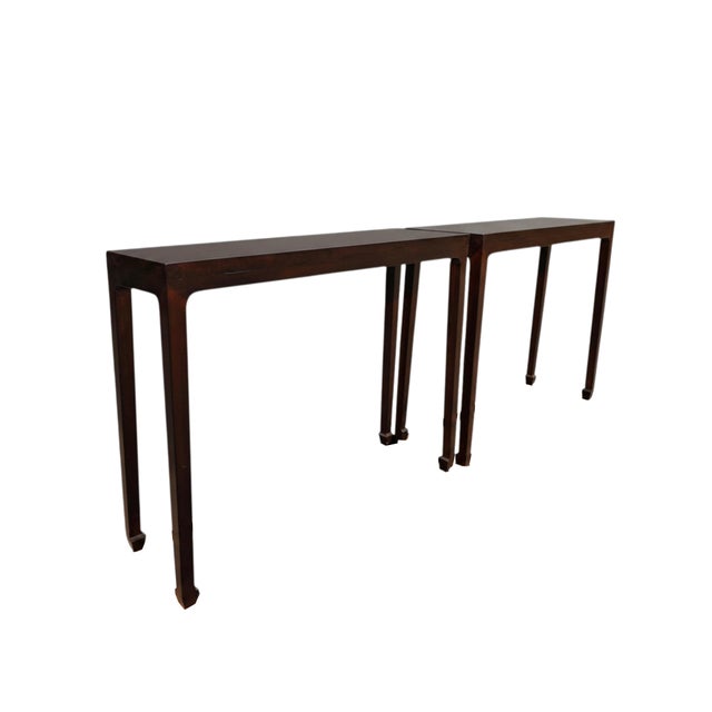 Chinese Pair Early 20th Century Slim Console Table For Sale - Image 3 of 5