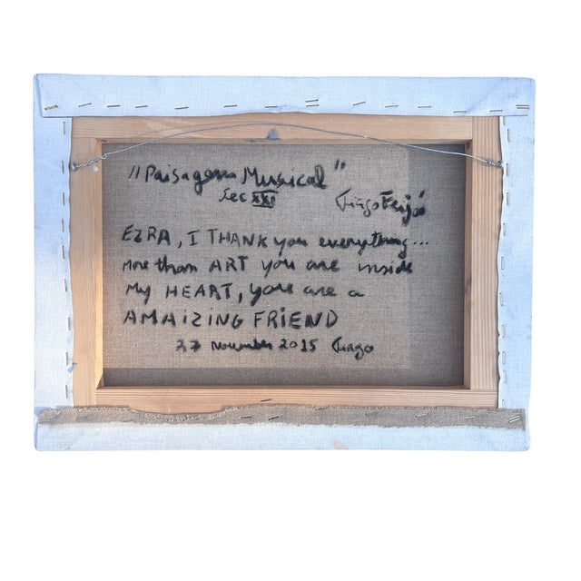 2015 Oil Painting by Tiago Feijoo: "Paisagens Musical", Signed For Sale - Image 9 of 9