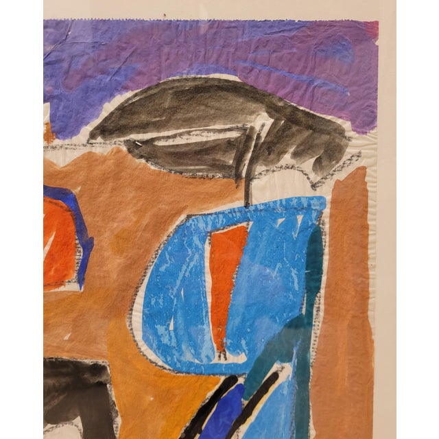 Jorge Vidal, Grupo Simanca Composition, 20th Century, Mixed Media, Framed For Sale - Image 6 of 15