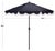 Modern Torsa 9 Ft Crank Umbrella, Navy/Brown Pole For Sale - Image 3 of 9
