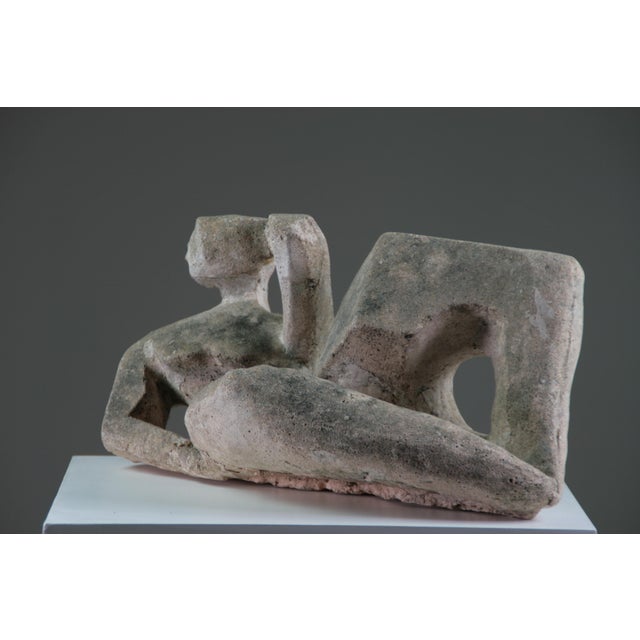 1950s French Artist, Modernist Sculpture of a Reclining Female Nude, Reconstituted Stone For Sale - Image 5 of 18