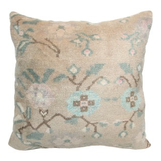 Authentic Tribal Rug Pillow – Handmade Anatolian Wool Cushion -24'' X 24'' For Sale