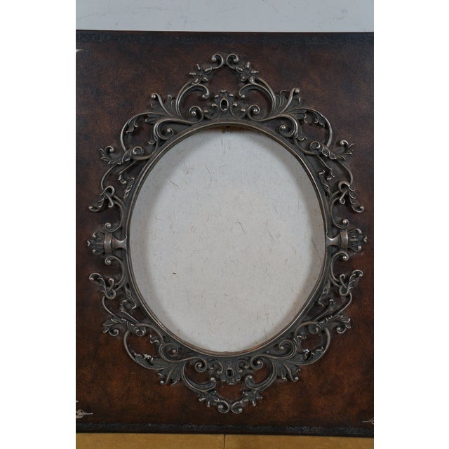 Brown Late 20th Century Maitland-Smith Tooled Leather Wedding Photo Album Scrap Book For Sale - Image 8 of 12