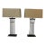 Late 20th Century Tanner Kenzie Sculpted Iron Craftsman Table Lamps, Pair For Sale