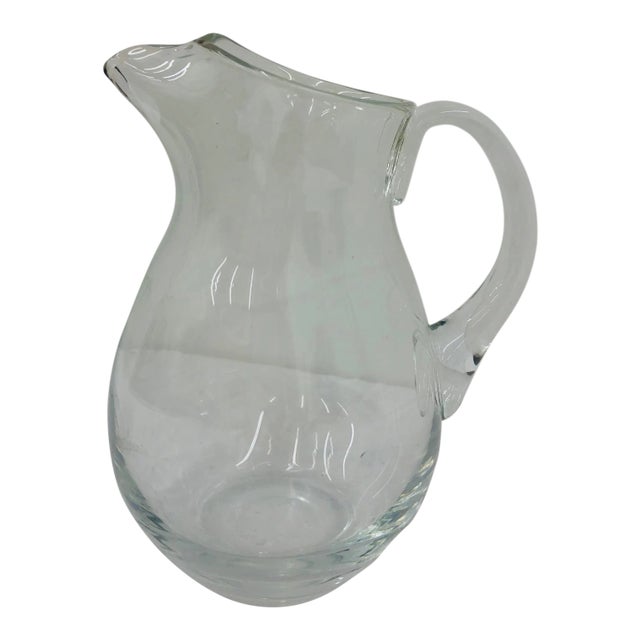 Vintage Glass Pitcher Vase For Sale
