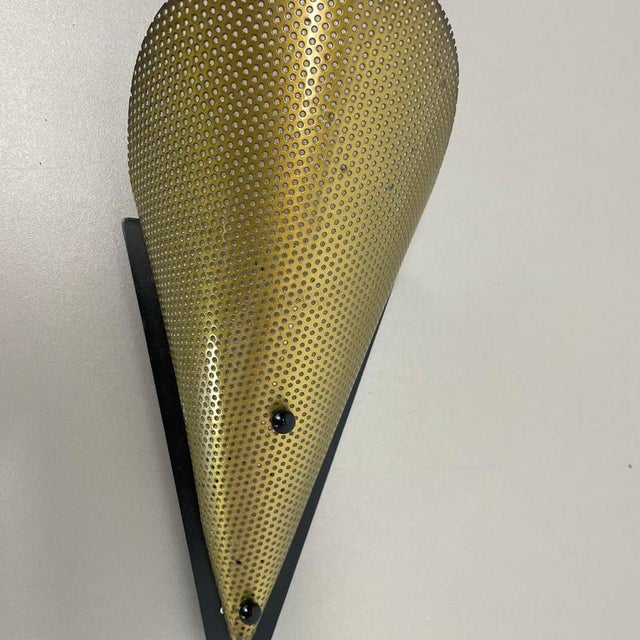 Hole Pattern Theatre Wall Light in the style of Mategot, France, 1950s For Sale - Image 6 of 14