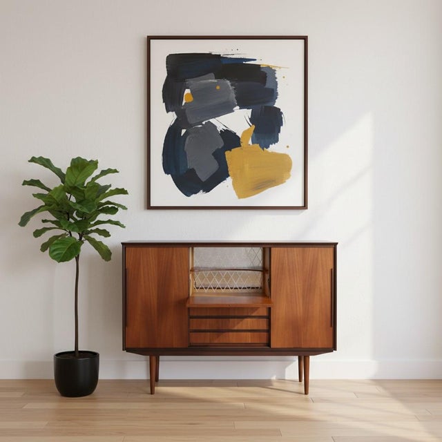 Mid-Century Modern Danish Teak Cabinet with Bar Cabinet and Sliding Doors, 1960s For Sale - Image 3 of 14