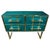Italian Aqua Blue Murano Glass and Brass Four-Drawer Chest from Justfurnituress SRL For Sale - Image 9 of 9