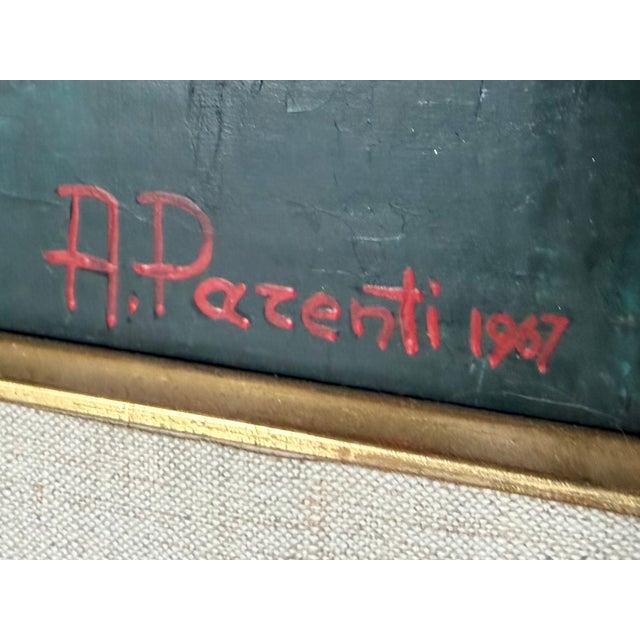 Mid-Century Italian Modernist Oil Paintings by Alfonso Parenti (Rome, 1967) – Pair For Sale In Denver - Image 6 of 10