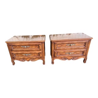 1980s Drexel Country French Style Nightstands - a Pair For Sale
