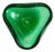 Murano Glass Triangular Green Bullicante Bowl by Seguso, Italy, 1960s For Sale
