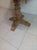 Farmhouse 1980s Farmhouse Style Table Sculpted Pedestal Base Rustic Brown Pine Wood Finish For Sale - Image 3 of 7