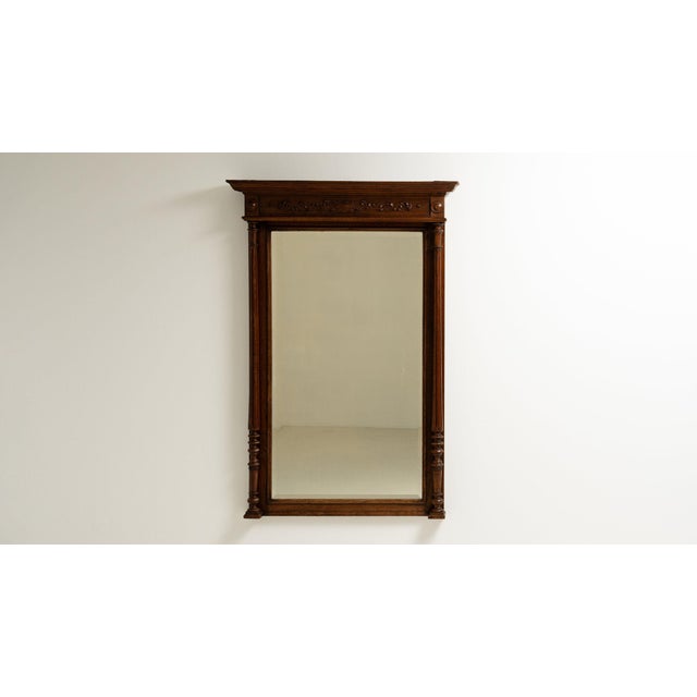 19th Century France Renaissance Brown Wood Full-length & Floor Mirrors For Sale - Image 10 of 10