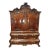 18th Century Dutch Neoclassical Figured Walnut Linen Press With Desk Interior For Sale