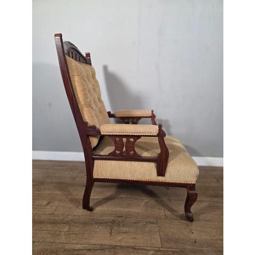 1920s Antique Edwardian Walnut Chair, 1920s For Sale - Image 5 of 11