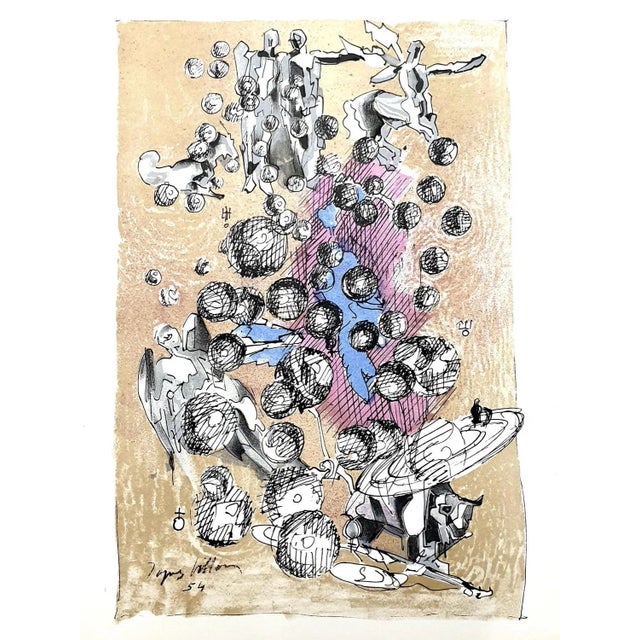 Jacques Villon - Dance of the Universe - Original Lithograph 1959 For Sale - Image 9 of 9