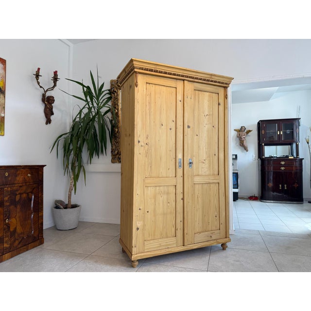 Gründerzeit Farmhouse Cabinet in Natural Wood For Sale - Image 4 of 9