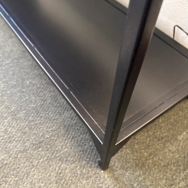 Crate & Barrel Ventana Iron + Glass Console For Sale - Image 12 of 12