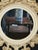 1960 Italian Art Nouveau Style Hand Carved Hand Painted Gilded Round Mirror For Sale - Image 11 of 18