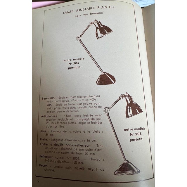 Model 205 Ravel Gras Lamp from Ravel Clamart, 1932 For Sale - Image 6 of 7