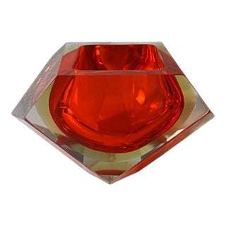 Mandruzzato Style Murano “Sommerso” Glass Ashtray For Sale