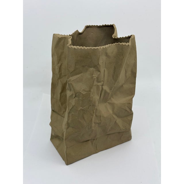 Pop Art Vintage Pop Art Ceramic Crumbled Paper Bag Statue For Sale - Image 3 of 12