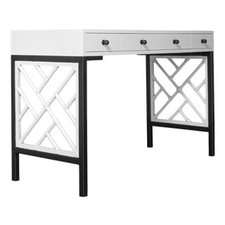 Chippendale Writing Desk - White For Sale