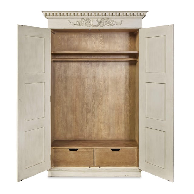 French Tara Shaw for Century Furniture Fountainebleau Wardrobe (Aged Cream) For Sale - Image 3 of 4