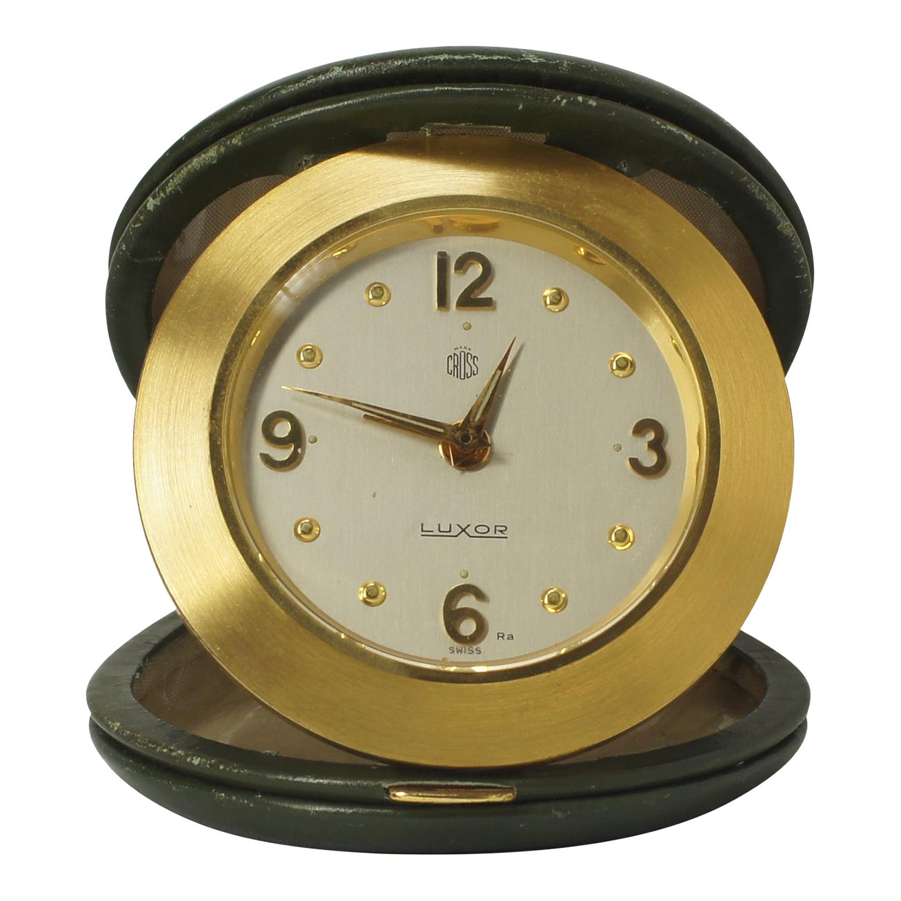 1960s 8-Day Mechanical Folding Travel Alarm Clock With 15 Jewels