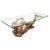 Mid-Century Sculptural Gold Nude Mermaid & Dolphin Coffee Table W/ Glass Top For Sale - Image 4 of 11